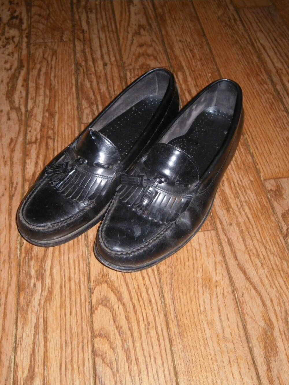 Vintage Men’s Dexter USA Black Slip On Loafers w/ Tassels Dress Shoes